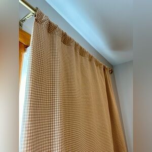 Pottery Barn Kids Blackout Curtains - Beige Gingham set of 2